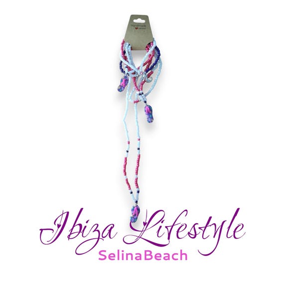 Ibiza Hippie Necklace Set 6 Pieces Flip Flop Design Hand Made New