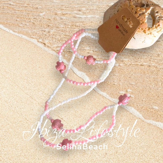 Ibiza Boho Necklace, Bracelet & Anklet Set of 3 Hand Made