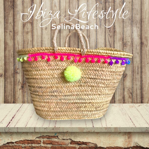 Mallorca basket bag "Hippie" beach bag Boho festival shopper handmade