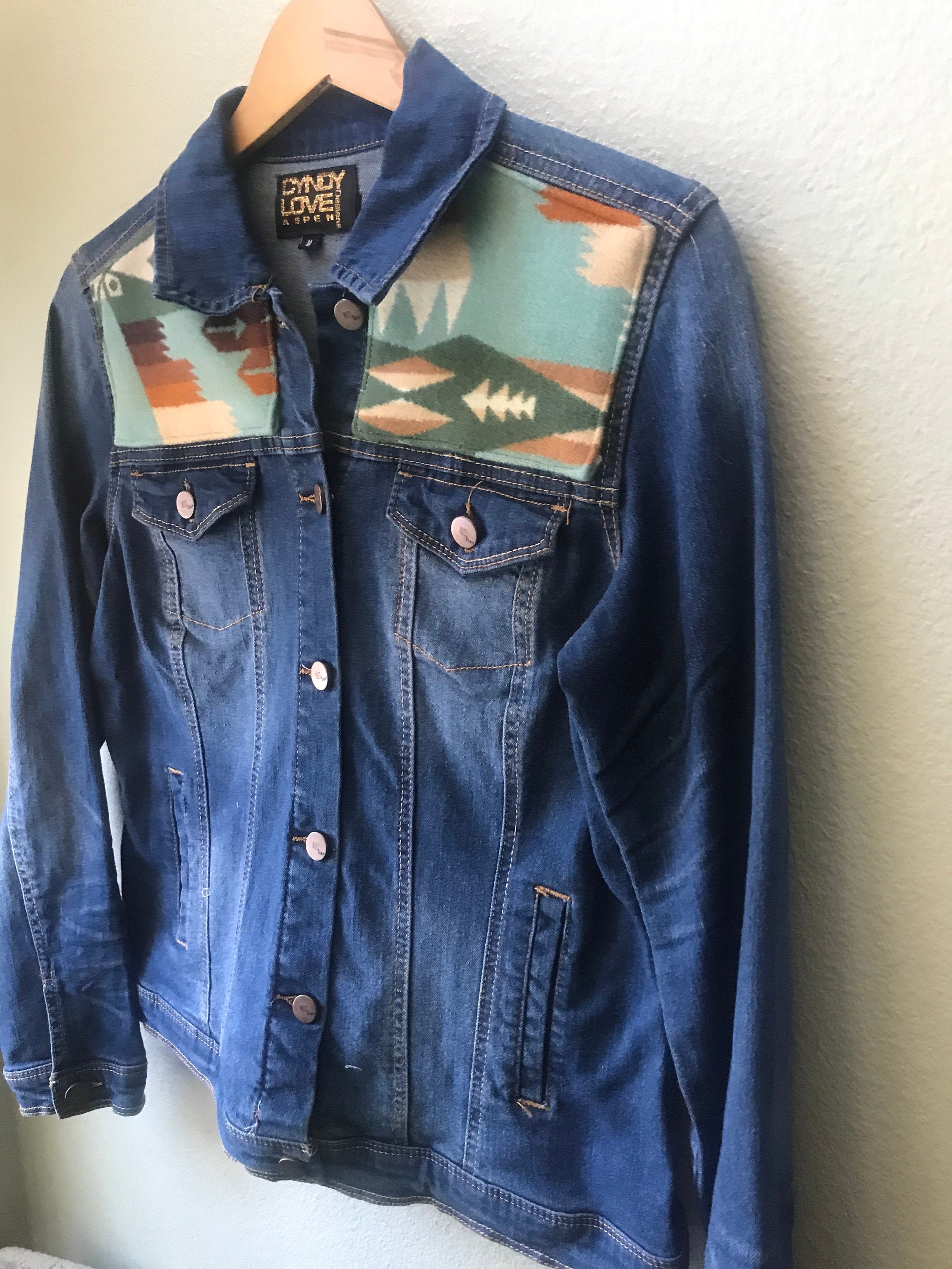 tribal jean jacket