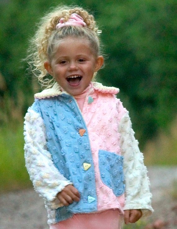Little Girls Toddler Pastel Pink Chenille Summer Lightweight Cotton Jacket Coat of Many Colors Kids Etsy Canada
