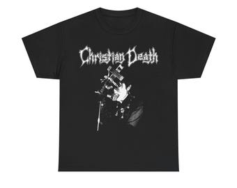 Christian Death T Shirt Goth Alien Sex Fiend Bauhaus Specimen Mephisto Walz The Sisters of Mercy Unisex Heavy Cotton T-Shirt S-5XL