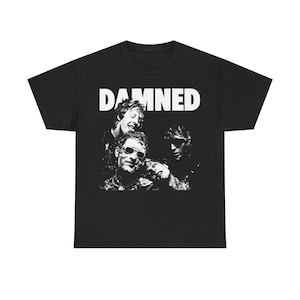 The Damned T Shirt 1977 Punk Generation X Buzzcocks The Clash The Adverts The Stranglers Dead Boys Unisex Heavy Cotton T-Shirt S-5XL