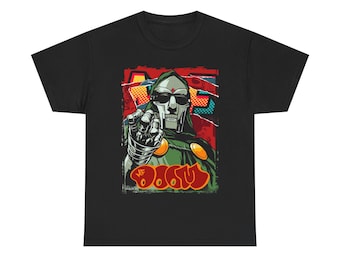 MF Doom T Shirt Madvillain King Geedorah Madlib DANGERDOOM CZARFACE Viktor Vaughn Danger Mouse Unisex Heavy Cotton T-Shirt S-5XL