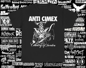Anti Cimex T Shirt D-beat Crust Punk Discharge Amebix Disclose Skitsystem Disrupt Driller Killer Mob 47 Unisex Heavy Cotton T-Shirt S-5XL