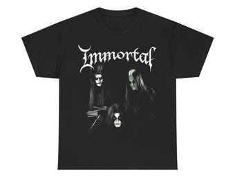 Immortal T Shirt Norwegian Black Metal Abbath Demonaz Gorgoroth Emperor Darkthrone Bathory Satyricon Unisex Heavy Cotton T-Shirt S-5XL