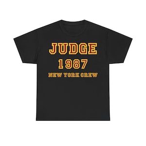 Judge T Shirt New York Hardcore Straight Edge Youth of Today Gorilla Biscuits Chain of Strength Warzone Unisex Heavy Cotton T-Shirt S-5XL