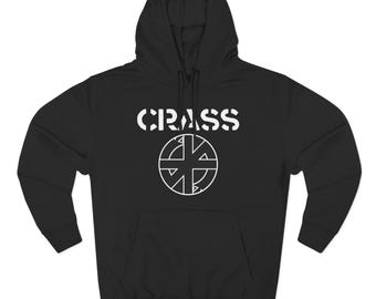 Crass Hoodie Sweatshirt Anarcho-Punk MDC Subhumans Amebix Flux of Pink Indians Poison Girls Conflict Unisex Unisex Premium Hoodie S-3XL