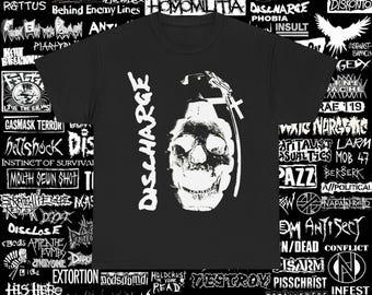 Camiseta de descarga Hardcore Punk GBH The Exploited Crass Amebix Anti Cimex Extreme Noise Terror Nausea, camiseta unisex de algodón grueso, tallas S-5XL