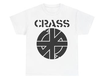 Crass T Shirt Anarcho-Punk MDC Subhumans Amebix Flux of Pink Indians Conflict Subhumans Poison Girls Unisex Heavy Cotton T-Shirt S-5XL