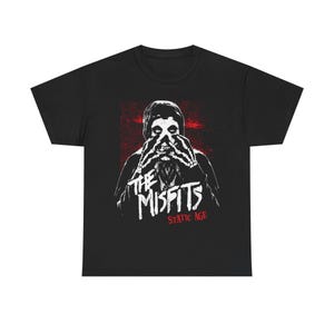 Misfits T Shirt Static Age Fiend Hardcore Punk Glenn Danzig Samhain Doyle TSOL Black Flag Circle Jerks Unisex Heavy Cotton T-Shirt S-5XL