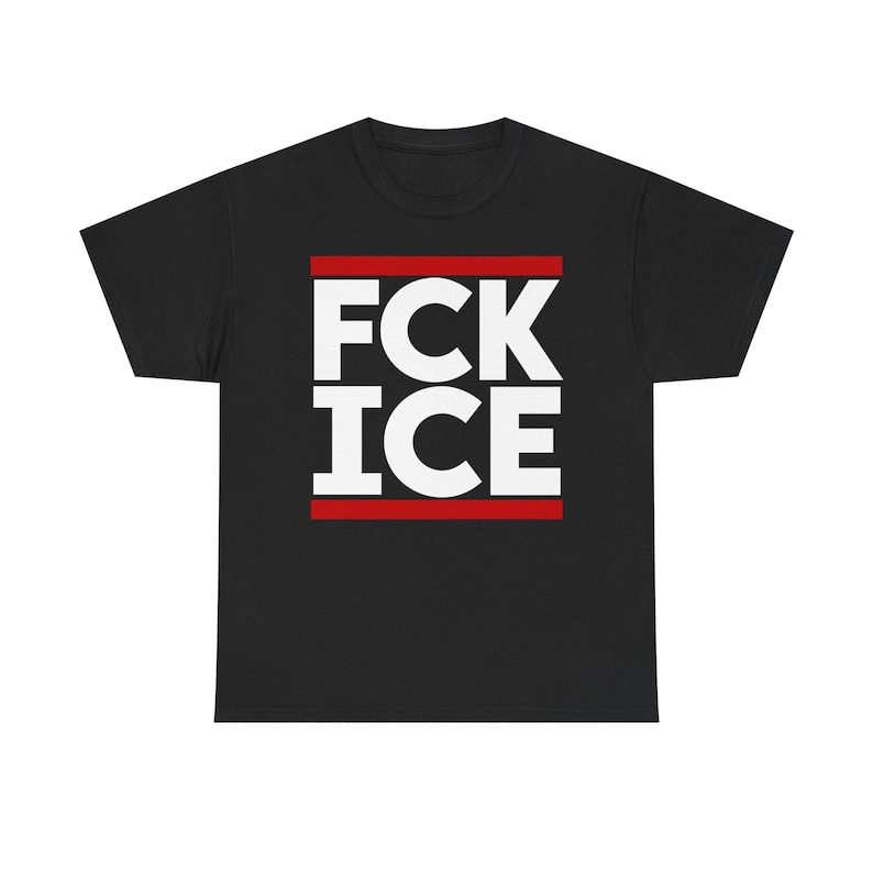 Fuck ICE T Shirt FCK ICE Abolish Ice Chinga La Migra Unisex Heavy Cotton T-Shirt S-5XL image 1