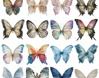 Butterfly Wonder-23 PNG Butterflies, Digital Download, Scrapbooks, Junk Journals, Digital Art, Isolated