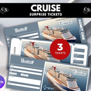 Editable Cruise Ticket Template, Printable Cruise Trip Ticket, Cruise Surprise Boarding Pass, Cruise Boarding Pass, cruise surprise