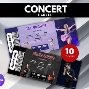 Editable Concert Ticket Template: DIY Printable Surprise Gift (Canva)