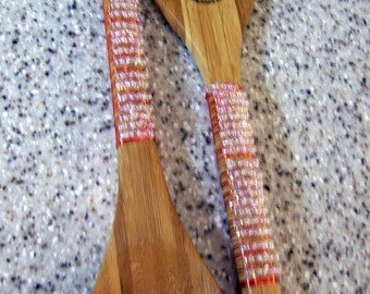 Bamboo Wood Serving Salad Servers | Kitchen Utencils | Serving Pieces