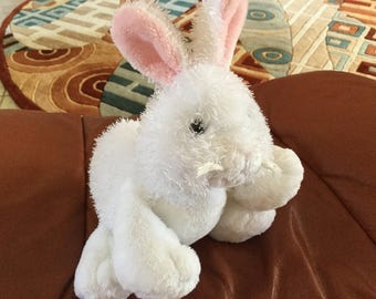 Vintage Ganz White rabbit, can be Personalized on Ears
