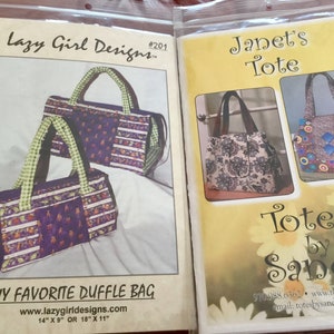 2 Purse Totes Patterns | uncut | Totes and duffle bag