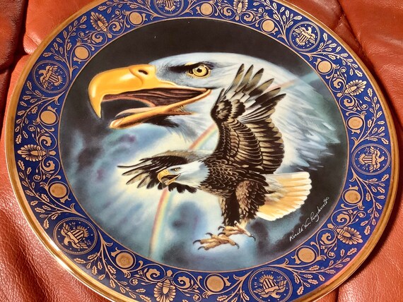 Vintage Franklin Mint “profile of Freedom” Bone China Plate #NA