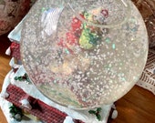 Vintage Carolers Joy to the World Lighted Snow Globe Music Box 5.5 tall excellent condition