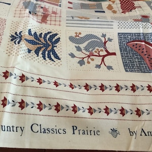 Country Classics Animal Print Cotton Fabric, 1 yards by 45” wide, Chickens, Sheep, Watermelon, Cow, Squirell