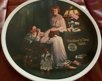 Vintage Edwin Knowles Evening Prayers Placa / número de placa 4577A / excelente estado