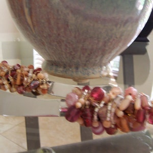 Cheese Spreader Beaded Cheese Ball Set of 2 with Mauve colored beads Bild 2