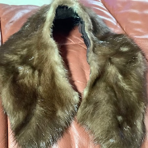 Real Mink Fur Collar 3.5” wide | Excellent condition