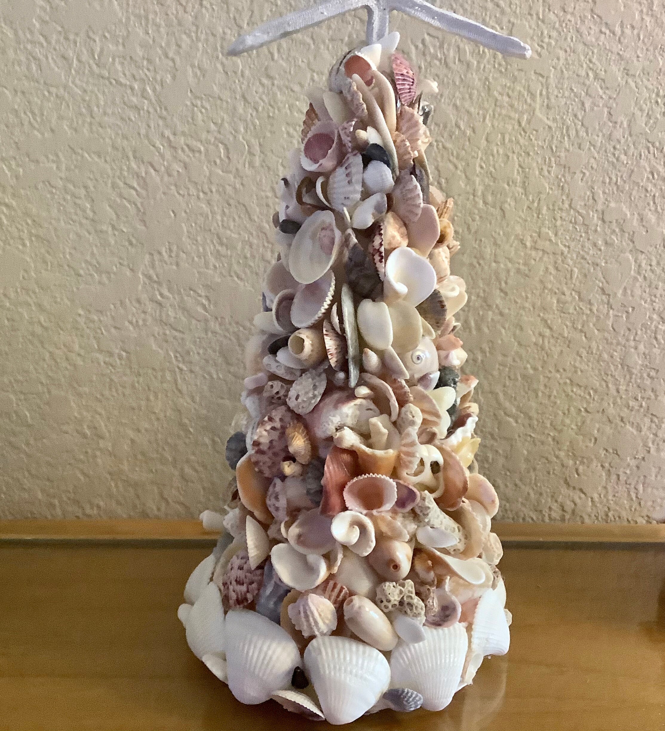 Sea Shell Art Tree Home Decoration 14 inches tall Shells | Etsy