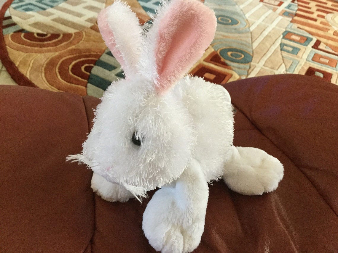 Vintage Ganz White Rabbit Can Be Personalized on Ears | Etsy