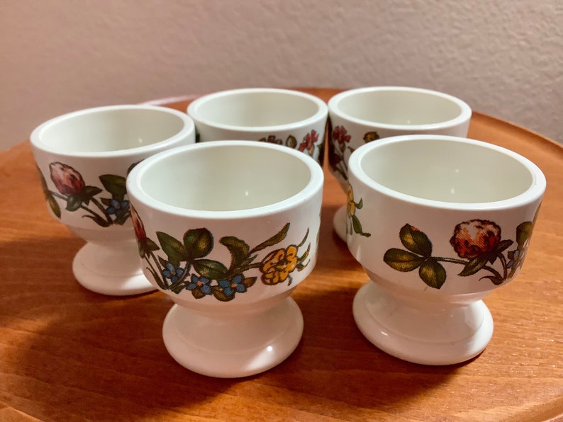 Enya Germany Egg Cups 5 Pieces as pictured Great condition Melamine image 6