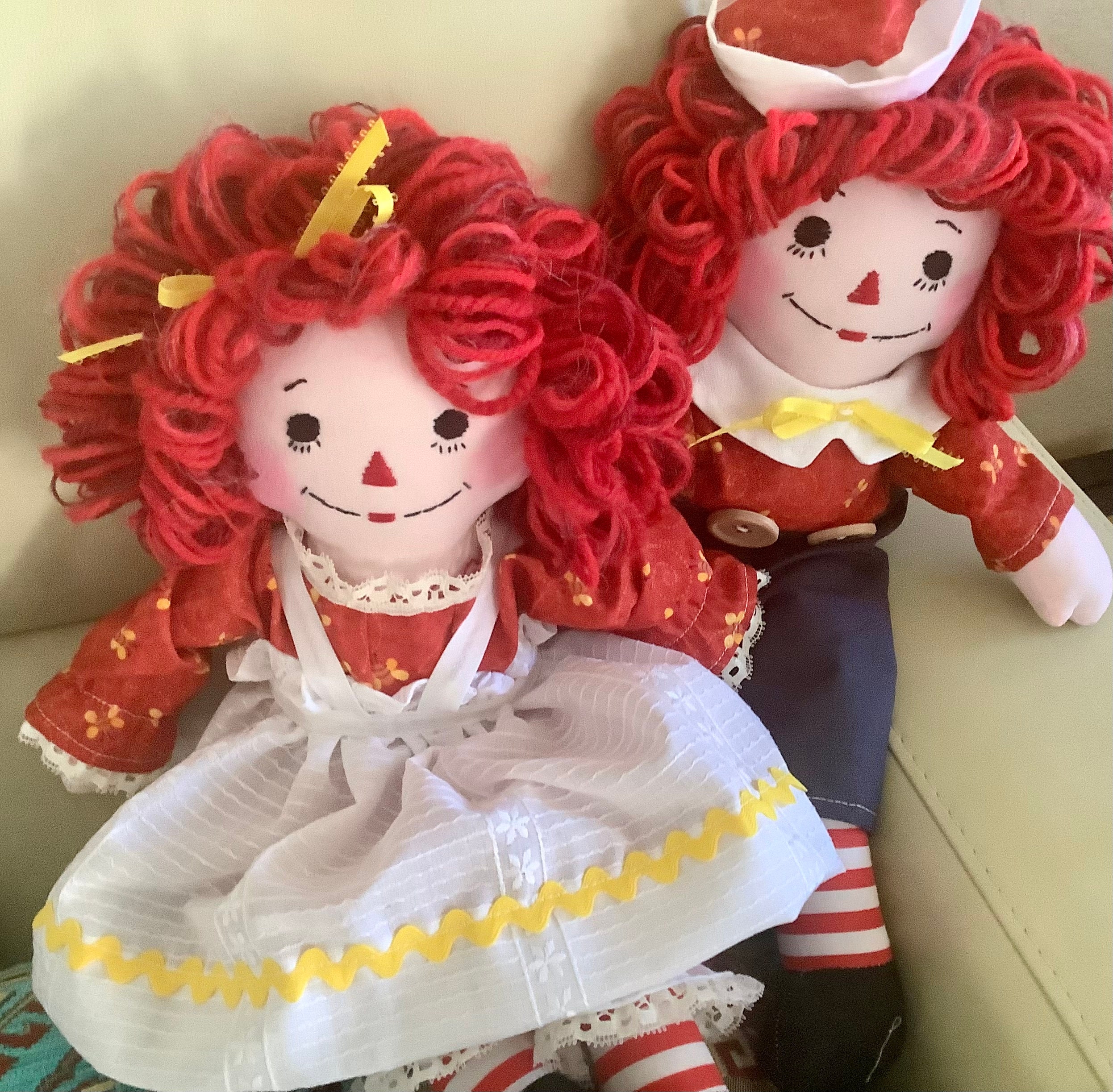 Handmade Raggedy Ann and Andy Doll Set 15 Dolls Can Be