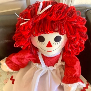 25 inch Raggedy Ann Doll Handmade Ready to ship Red dress Can be personalized image 5