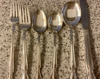 Rogers & Bros.】 フローラルのディナーセット 6名用24本 Rogers