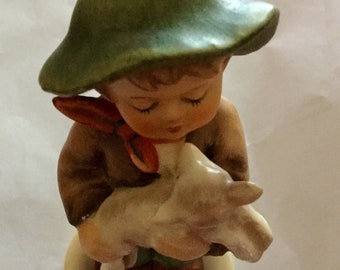 Vintage W Goebel Boy with Dog Figurine  | 5” tall | Excellent Condition