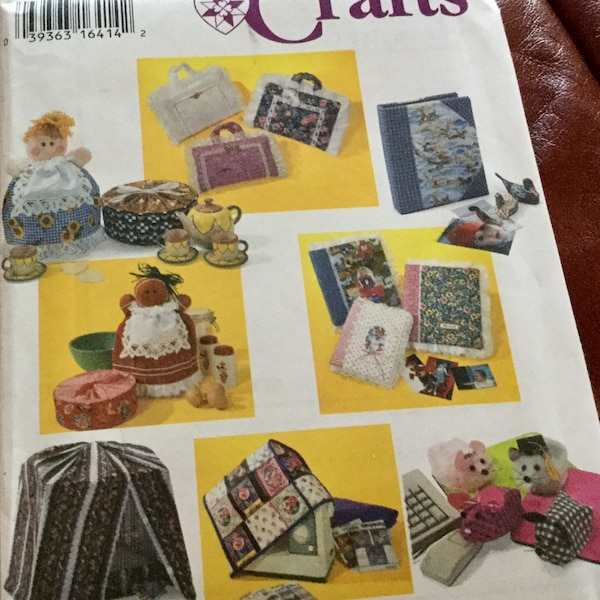 Simplicity 9339 | Covers Pattern | bird cage, sewing machine, computer mouse, cookie tin, cookie jar, photo albums, book carriers