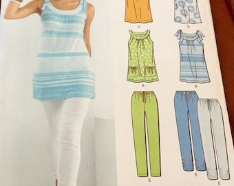 New Look 6034 |  Size 8-18 | Summer Top Blouse and Pants Pattern  with Sleeve Variations | Uncut