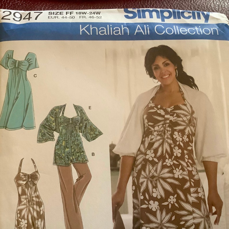 Simplicity 2947 Womens Petite Knit Dress, Tunic, Pants, Sheug Pattern, Size 18w-24w Uncut image 2