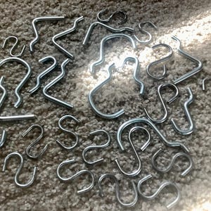 Pegboard Hooks, S hooks, set of 29, craft accessories for pegboard