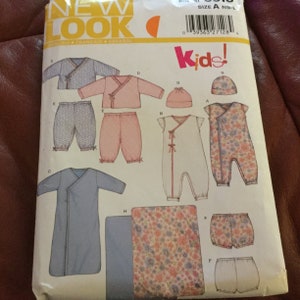 New Look 6310 | Infant Jacket Top Hat Romper Diaper Cover Pattern  | Size NB to large | uncut