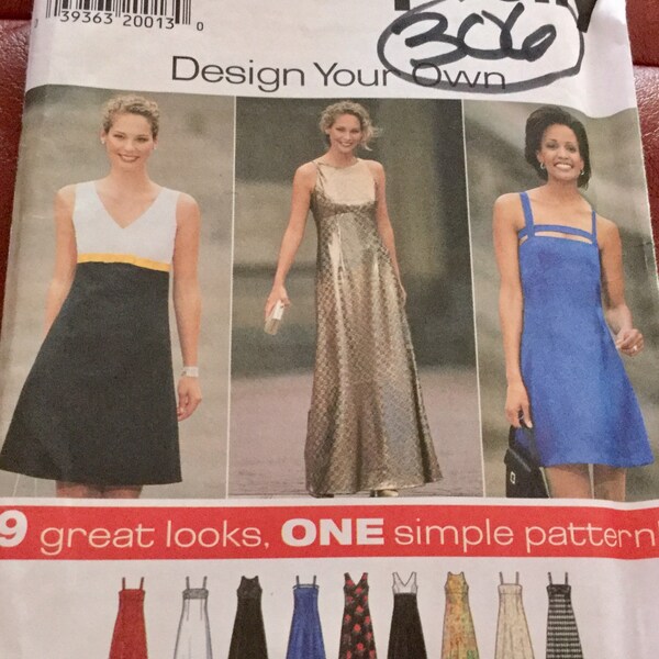 Simplicity 7510 | Miss Petite Dress Pattern | Uncut | Size 4-8 | Sleeveless, Short and Long Lengths