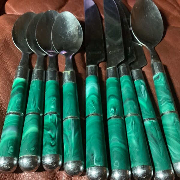 Green Flatware Etsy