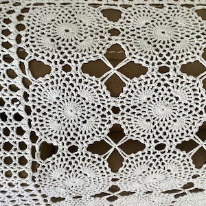 Crochet Doily White | 32” square | Great condition