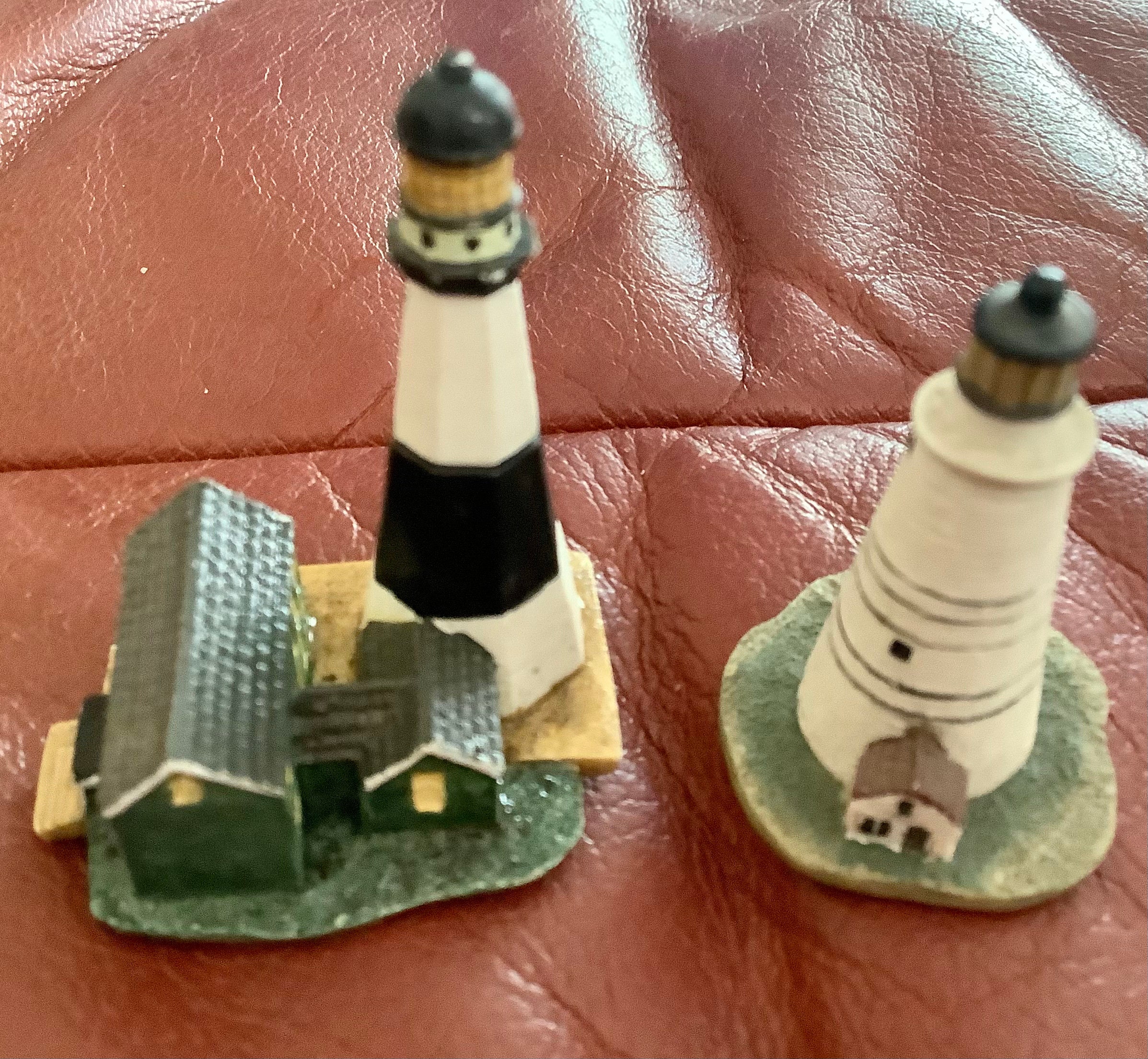 Ceramic Lenox Lighthouse Figurines 2tall Set of 2 Nice Etsy.de