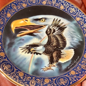 Vintage Franklin Mint “profile of Freedom” Bone China Plate #NA