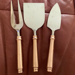 Vintage Cheese Serving Stainless Steel Set | 3 pieces | Nice condition