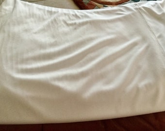 White 4 way Stretch Polyester Interlock Fabric | 2.75 yards 68 inches wide,  Excellent Condition