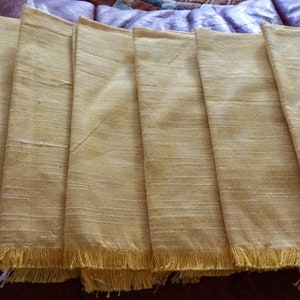 Yellow Linen Table Napkins Set of 6 | Linen Cotton | 20” square