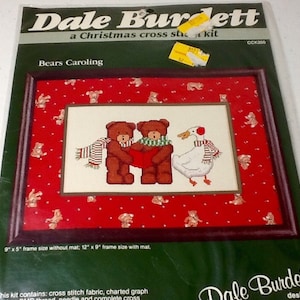 Cross Stitch Teddy Bear and Goose Kit
