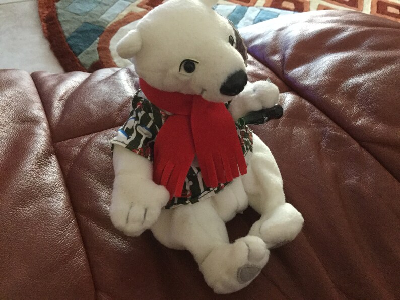 coca cola polar bear stuffed animal